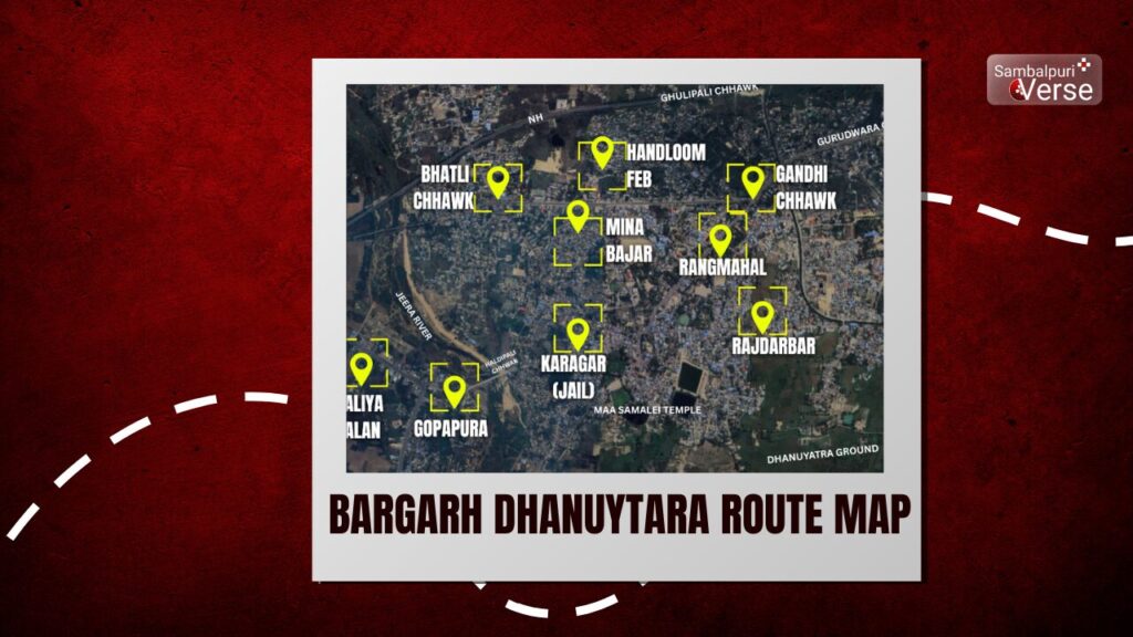 Bargarh Dhanu Yatra Route Map